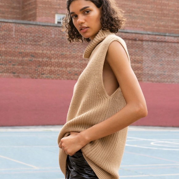 Wilfred Sleeveless mock-neck Sweater 100% Merino Wool - Picture 2 of 8